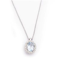Collar Polello Mujer in Oro blanco Acquamarina G3252CBAC POLELLO - G3252CBAC POLELLO